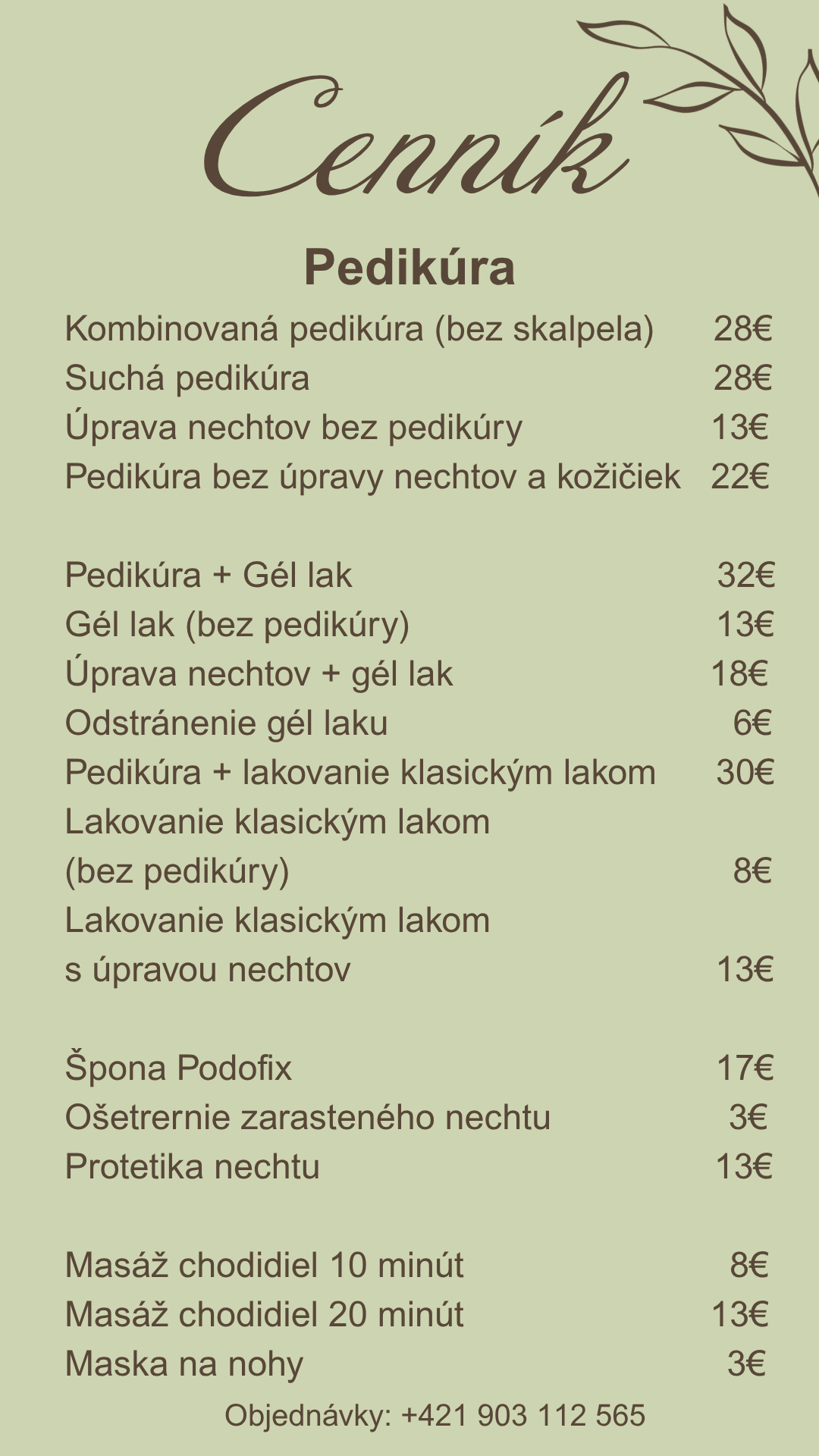 Cenník