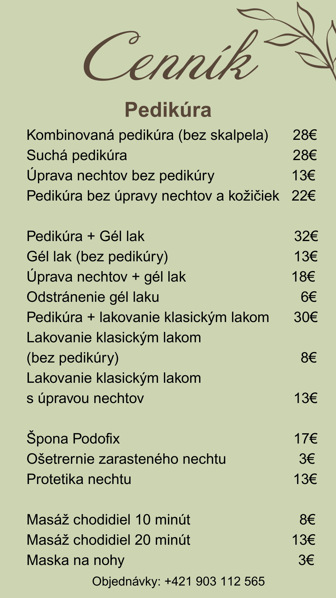 Cenník