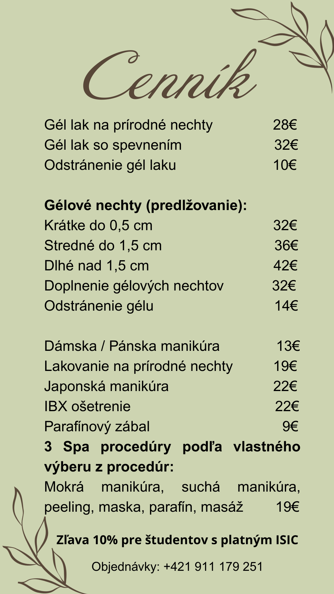 Cenník